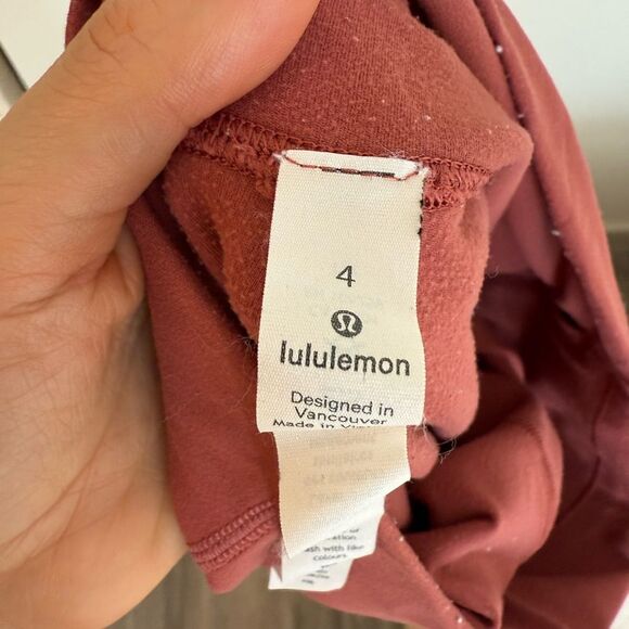 Lululemon cropped align leggings cranberry red size 4 - Picture 6 of 8